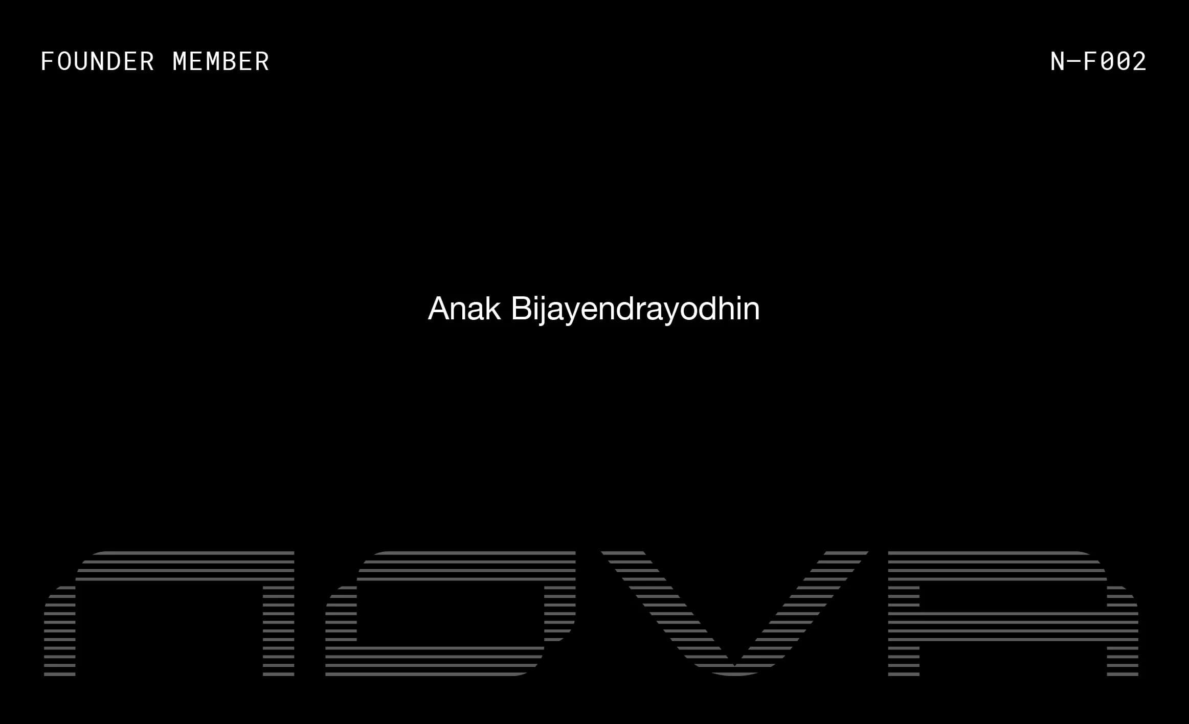 NOVA Founding Member Card